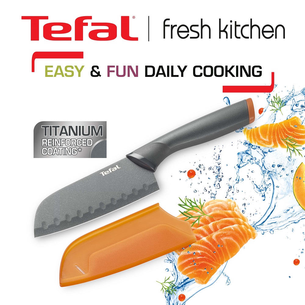 Tefal Fresh Kitchen Santoku Knife, 12 cm - K1220104
